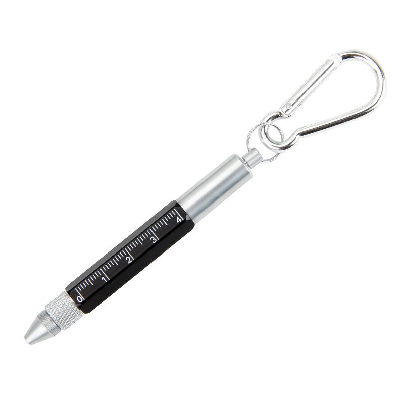 6 em 1 multifuncional caneta esferográfica personalizada w / carabiner