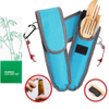 Conjunto de talheres para viagem de utensílios de bambu reutilizáveis ​​personalizados