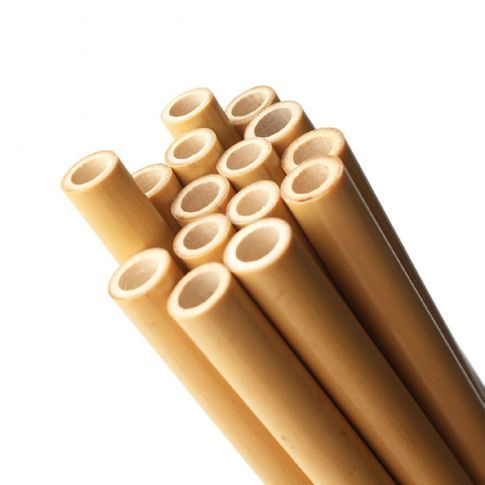 Kit de palha de bambu reutilizável personalizado de 6 peças