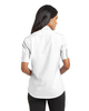 Logotipo camisa de vestido de manga curta bordada - para mulheres