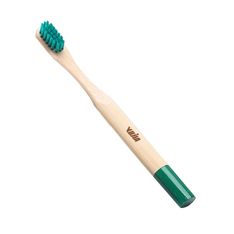 Escova de dentes de bambu biodegradável personalizada para crianças