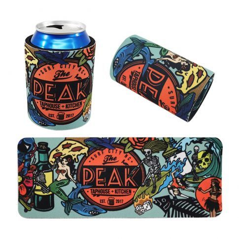 Resfriador de latas de neoprene personalizado em quatro cores Slap Wrap