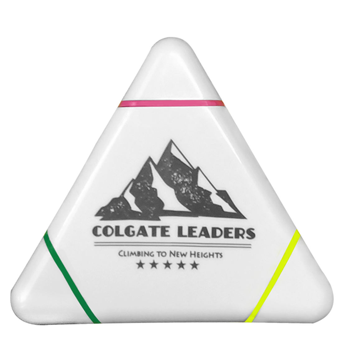 Marcador triangular colorido personalizado