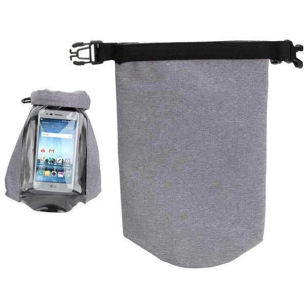 Bolsa para equipamentos à prova d'água com bolso para telefone Touch-Thru