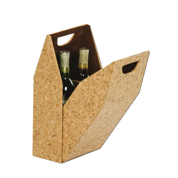 Caixa de transporte dupla para garrafa de vinho