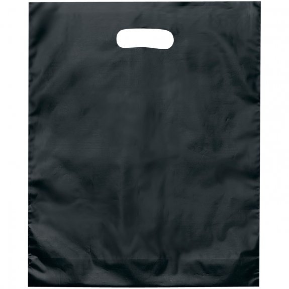 Saco plástico promocional fosco com alça cortada - 12 "wx 15 " hx 3 "d