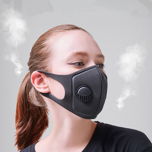 Máscara facial antipó reutilizável com cobertura completa para a boca