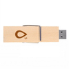 Unidade flash USB de madeira em formato de prendedor de roupa personalizado
