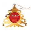 Enfeites de Natal em forma de árvore de Natal com logotipo promocional