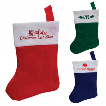Mini meias promocionais de feltro de Natal