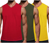 Tanques do exercício dos homens Tops de ginásio camiseta em v pescoço muscular muscular