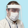 Protetor facial de vinil com faixa elástica