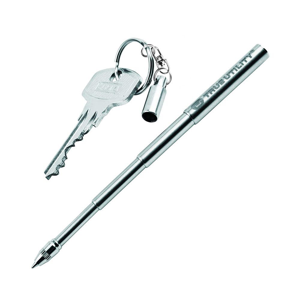 Keychain de caneta telescópica de aço inoxidável do utilitário personalizado